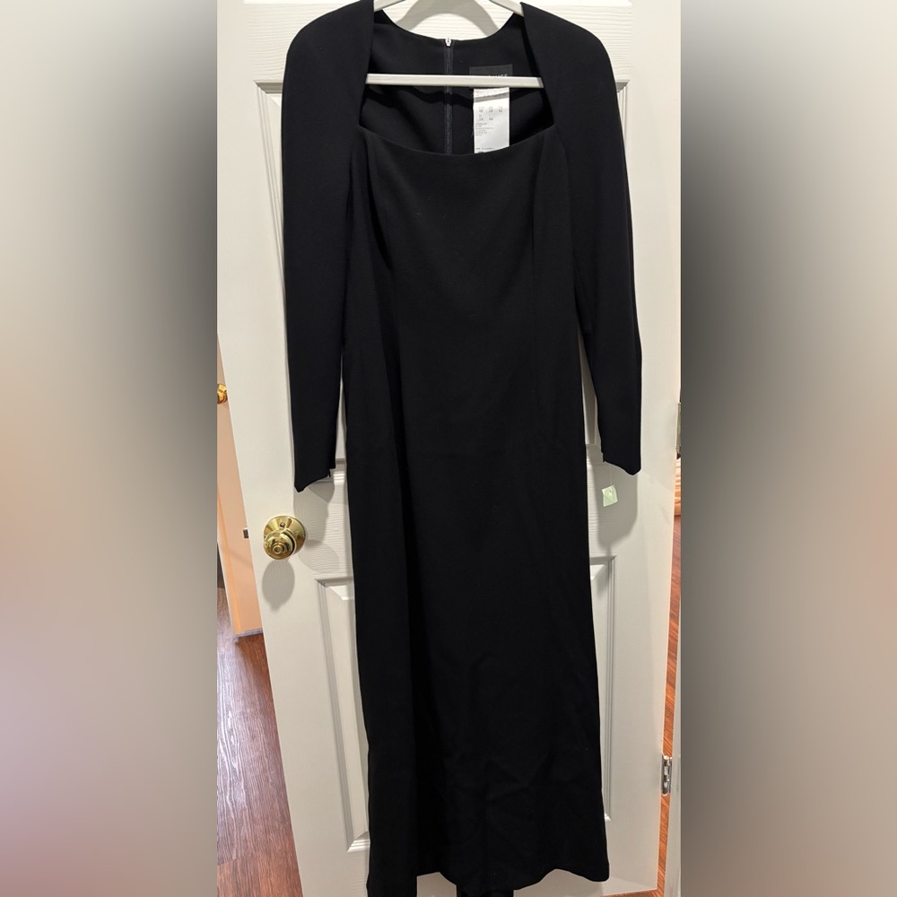 Rena Lange Elegant Black Long Sleeve Dress